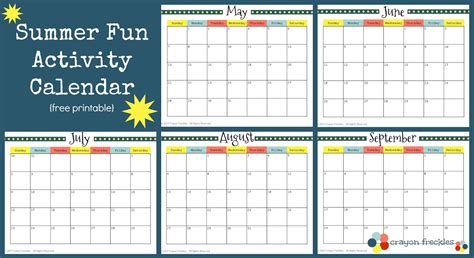 Creating a summer calendar template