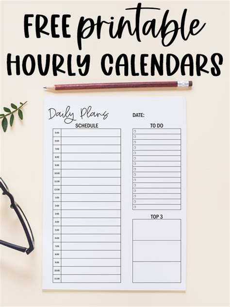 Creating an Hourly Calendar