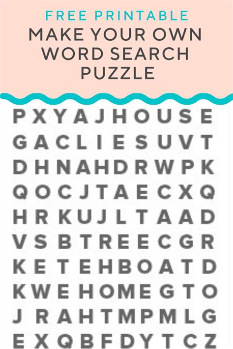 Creating and Customizing Word Search Puzzles