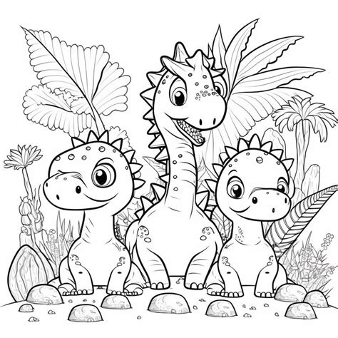 Creating dinosaur coloring pages