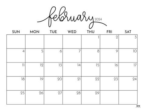 Creating a February Calendar