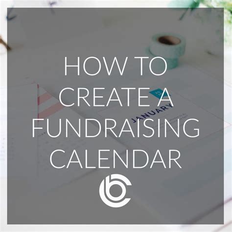 Creating Fundraising Calendar