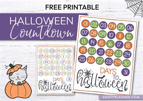 Creating a Halloween countdown calendar