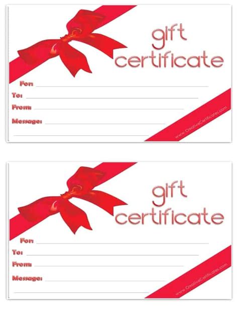 Creating Printable Gift Certificates