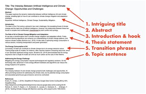 Creating sections in academic papers