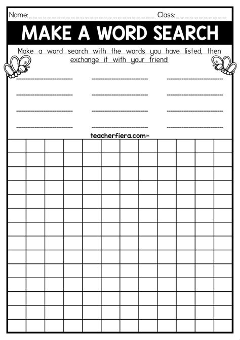 Creating Word Find Printables