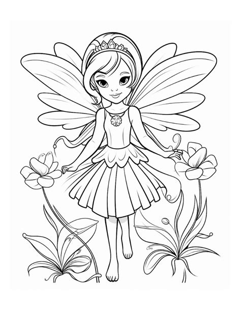 Designing custom fairy coloring pages