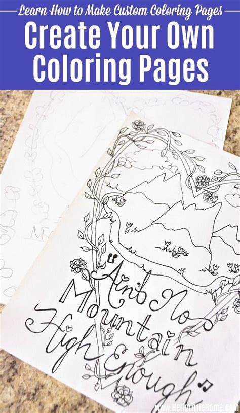 Creating Your Own Printable Pictures to Color