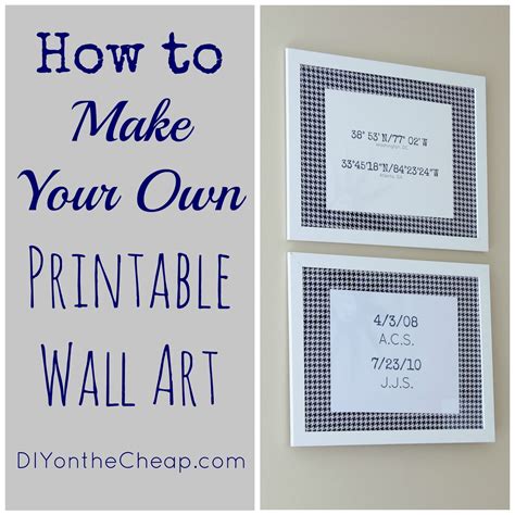 Creating Your Own Printable Wall Art Designs