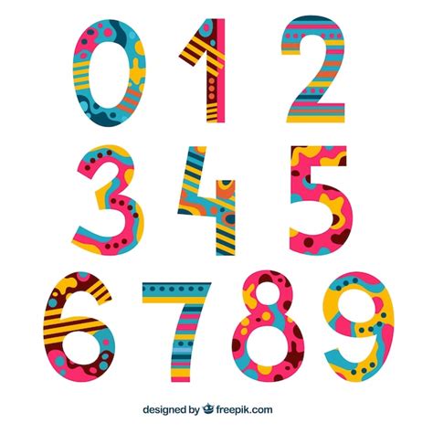 Creative Colorful Number Prints