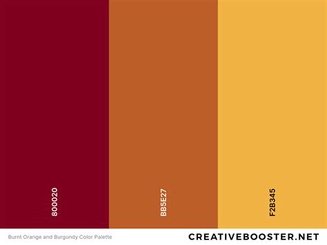 Crimson and orange and burgundy color palette