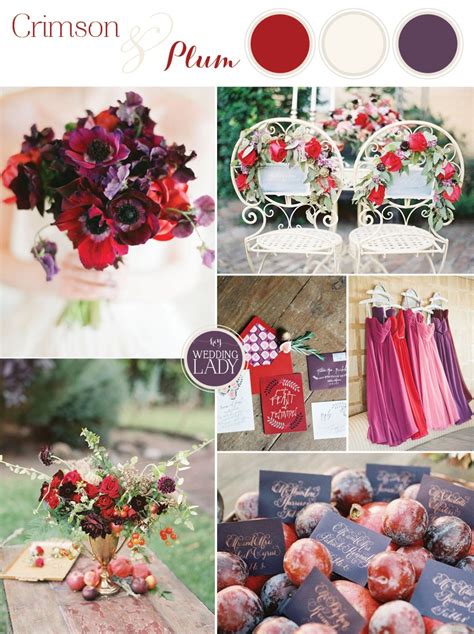 Crimson and plum color palette