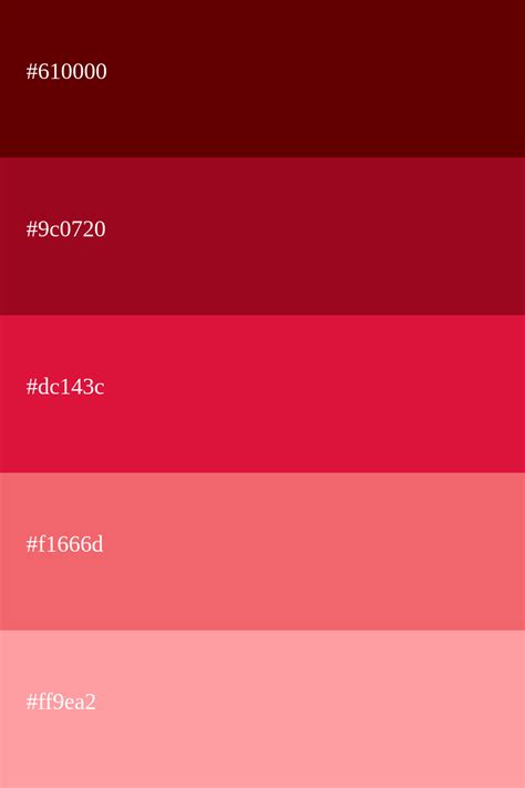 Crimson Colour Palette Design