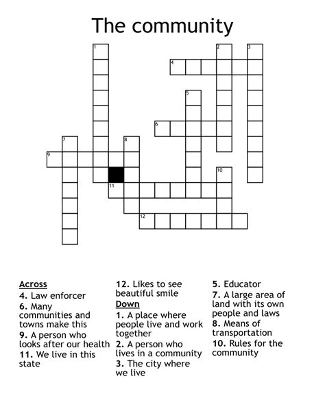 Description of Crossword Communities