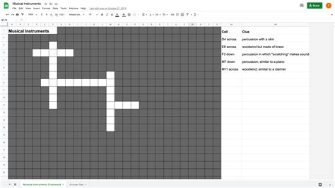 Software for creating crossword puzzles