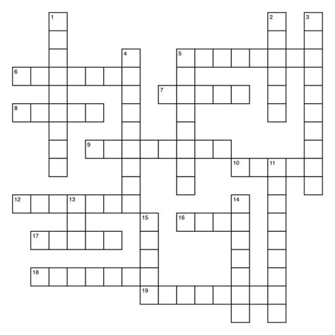 Templates for crossword puzzle printables