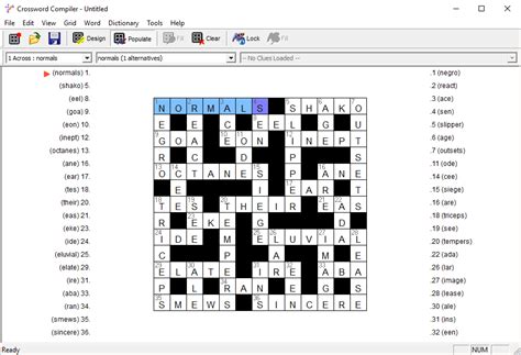 Crossword puzzle software