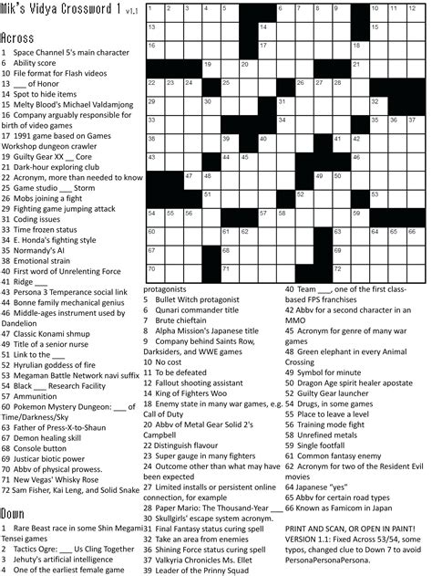 Crossword Themes and Formats