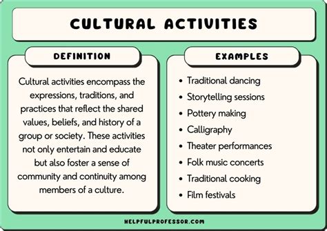 Cultural and Recreational Activities