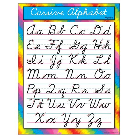 Cursive Alphabet Prints for Education