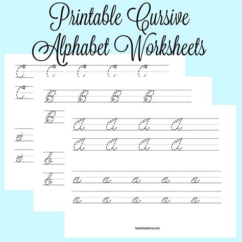 Cursive Alphabet Prints for Fun