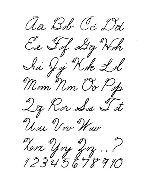 Cursive Alphabet Prints for Gifts