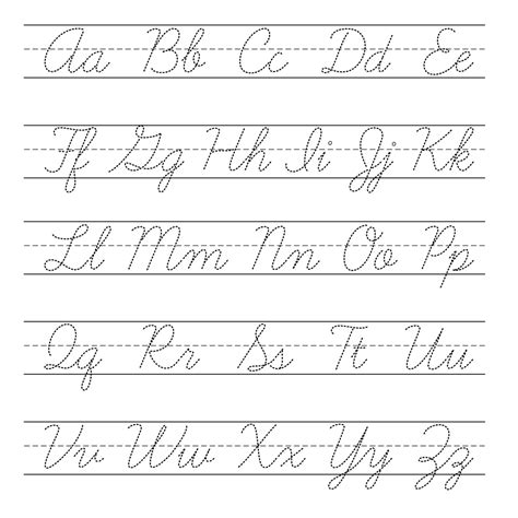 Cursive Alphabet Prints for Worksheets