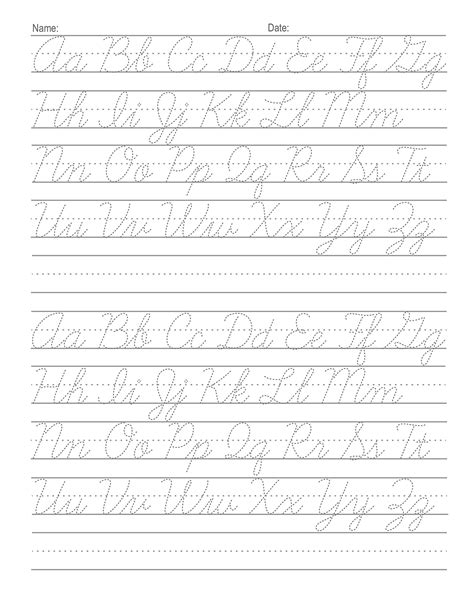 Cursive Handwriting Worksheets