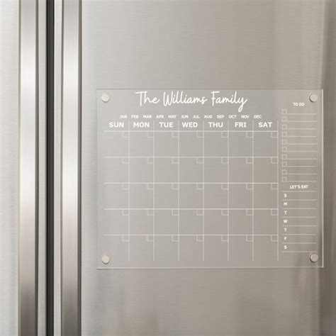 Custom fridge calendar designs