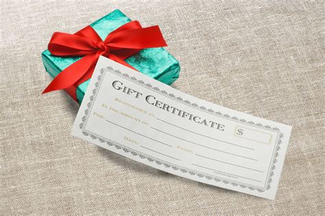 Custom gift certificates