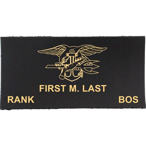 Custom Navy Name Tag