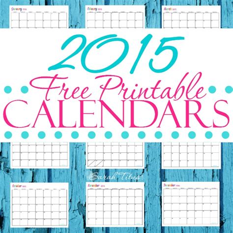 Custom printable calendar examples