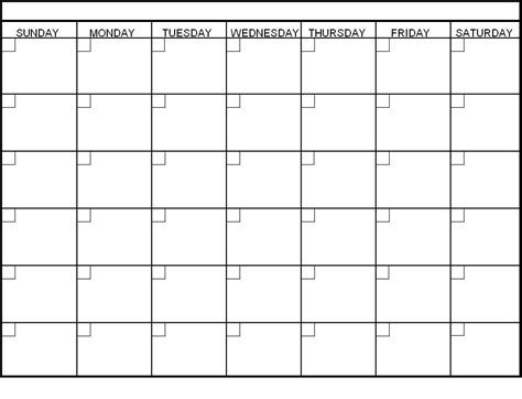 Customizable calendar template