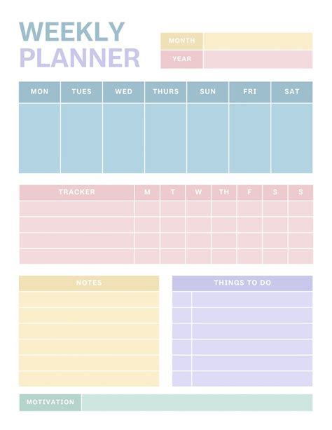 Customizable Daily Planner Template