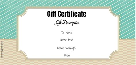 Customizable gift certificates