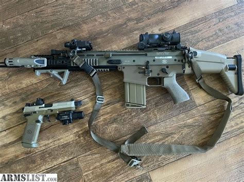 SCAR 17 rifle with scope and bipod