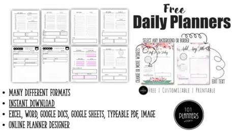 Customizing a Daily Planner Template