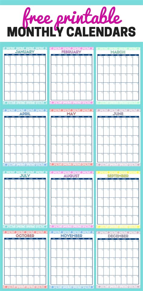 Customizing free calendar printables