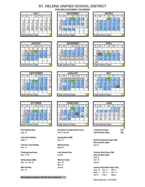 Customizing LA USD Calendar