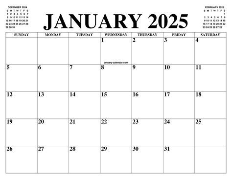 Customizing Your January Calendar Printable