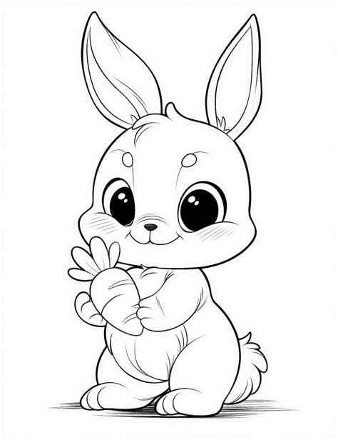 Cute bunny coloring pages