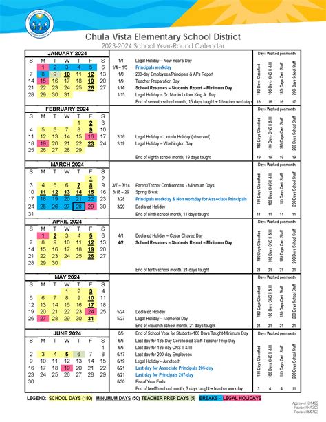 CVESD School Calendar