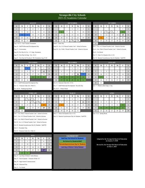 CWRU Academic Calendar Academic Support