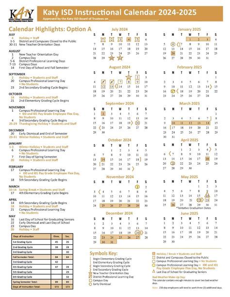 Cy-Fair ISD Calendar 2025-2026