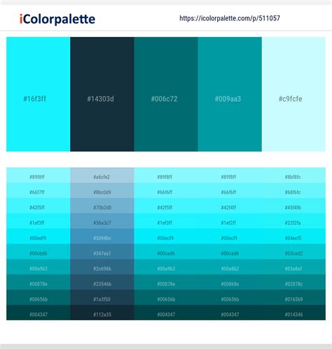 Cyan Color Palette Ideas