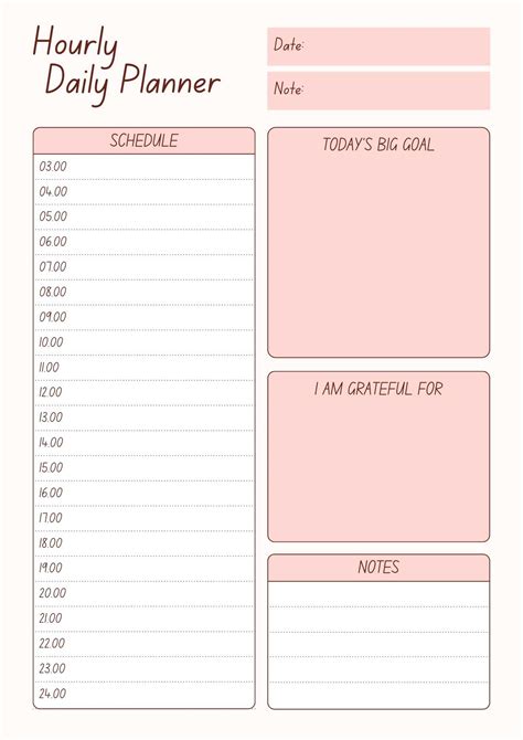 Daily Calendar Printable