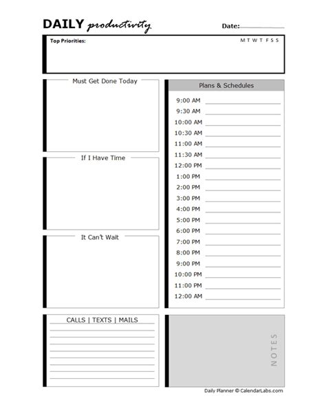 Daily Page-A-Day Calendar for Productivity