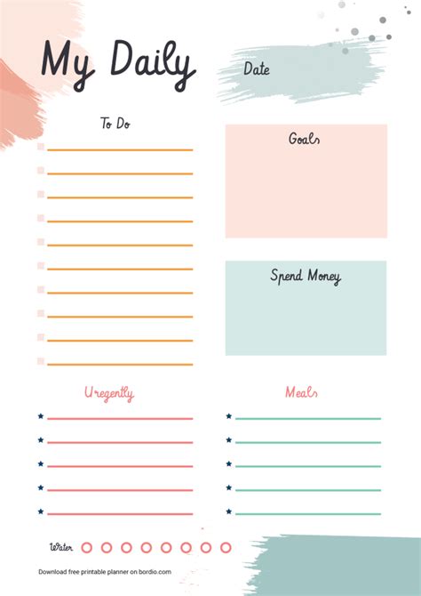 Daily Planner Template Inspiration