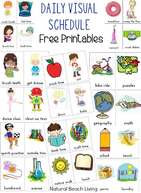 Daily schedule printables for different needs