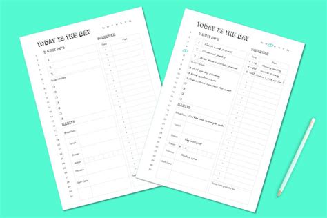 Daily Spread Template